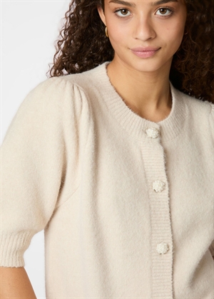 Trudy deco knit cardigan Ivory Neo Noir 